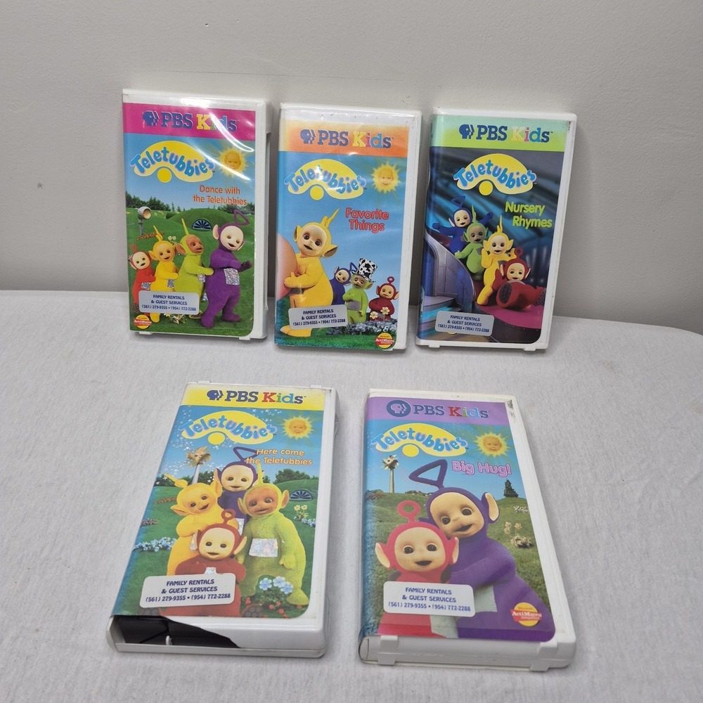 PBS VHS Lot Collection Teletubbies 5 Tapes